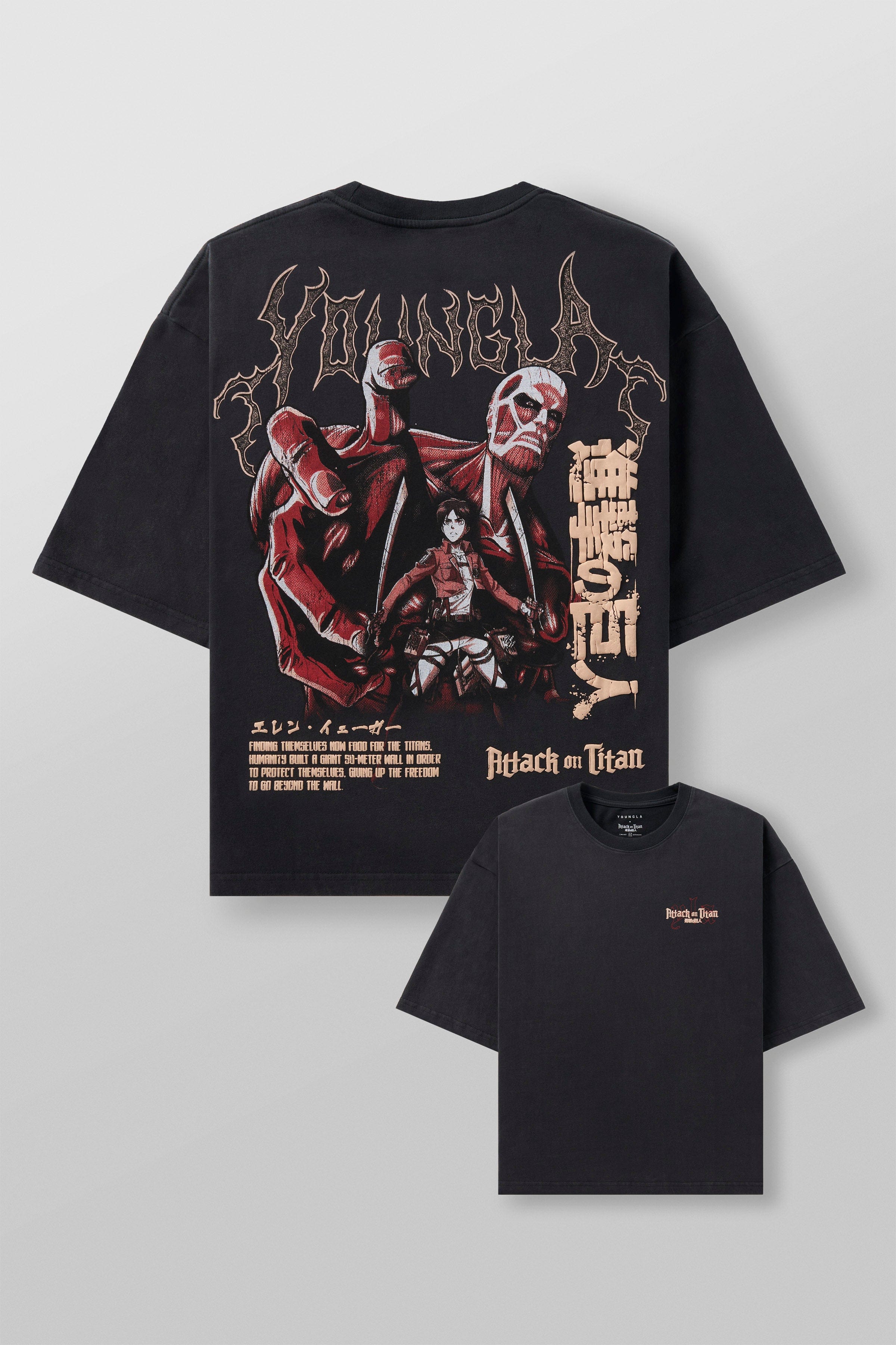 4186 - AOT?  x YLA Cropped Tees